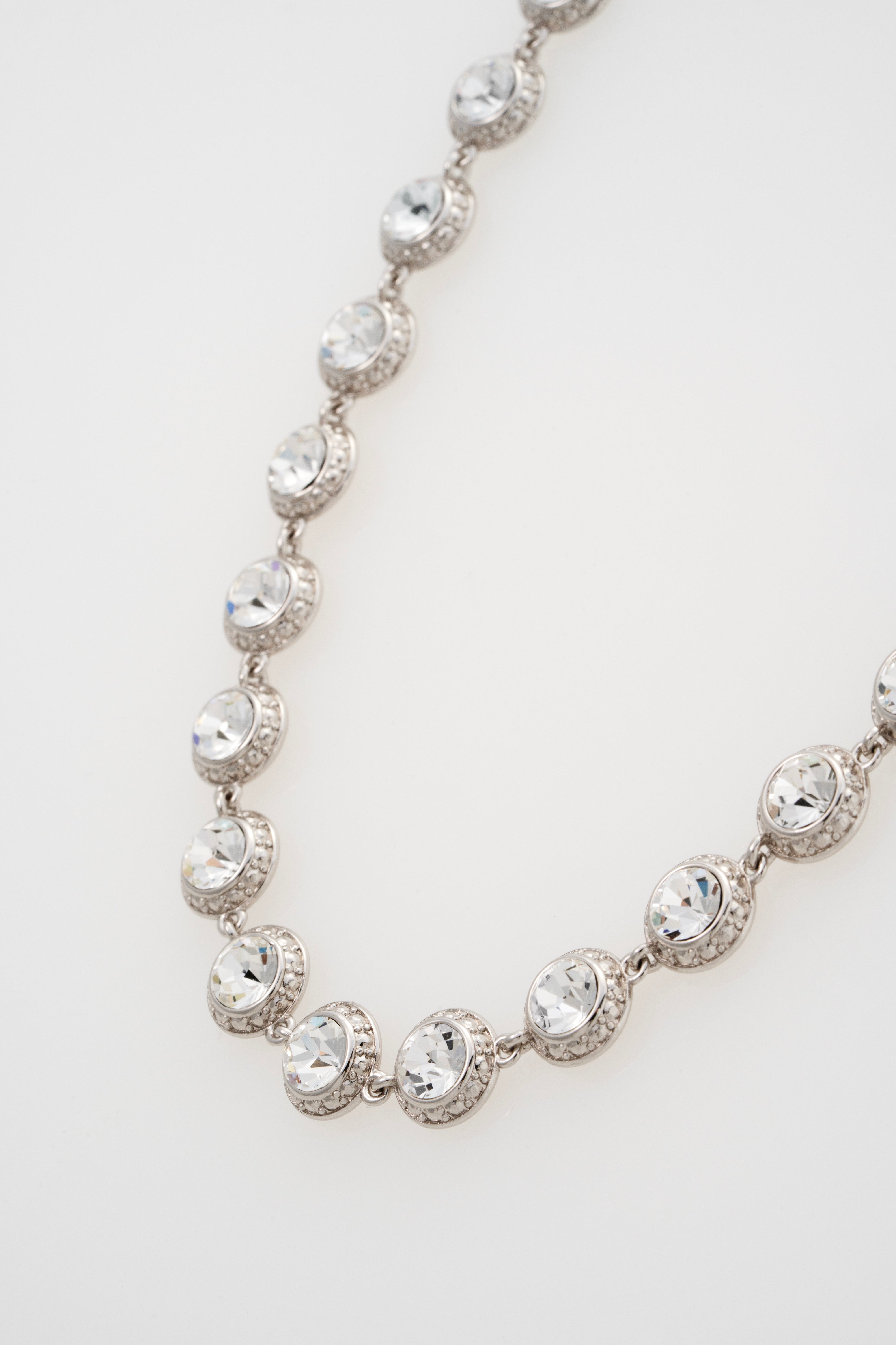 SOLANNA: Solitaire Sparkle Crystal Chain Necklace