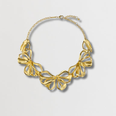 LEONA: Abstract Leaf Statement Necklace
