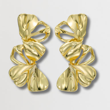 LEIGHANNA: Abstract Leaf Drop Earrings