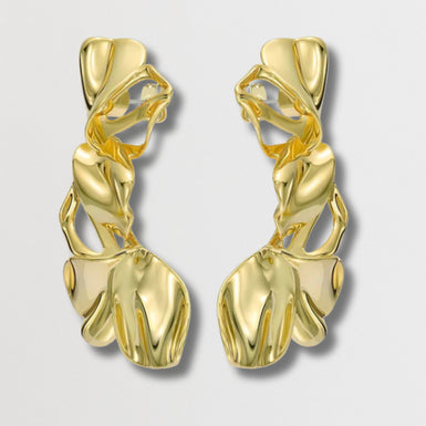 LEIGHANNA: Abstract Leaf Drop Earrings