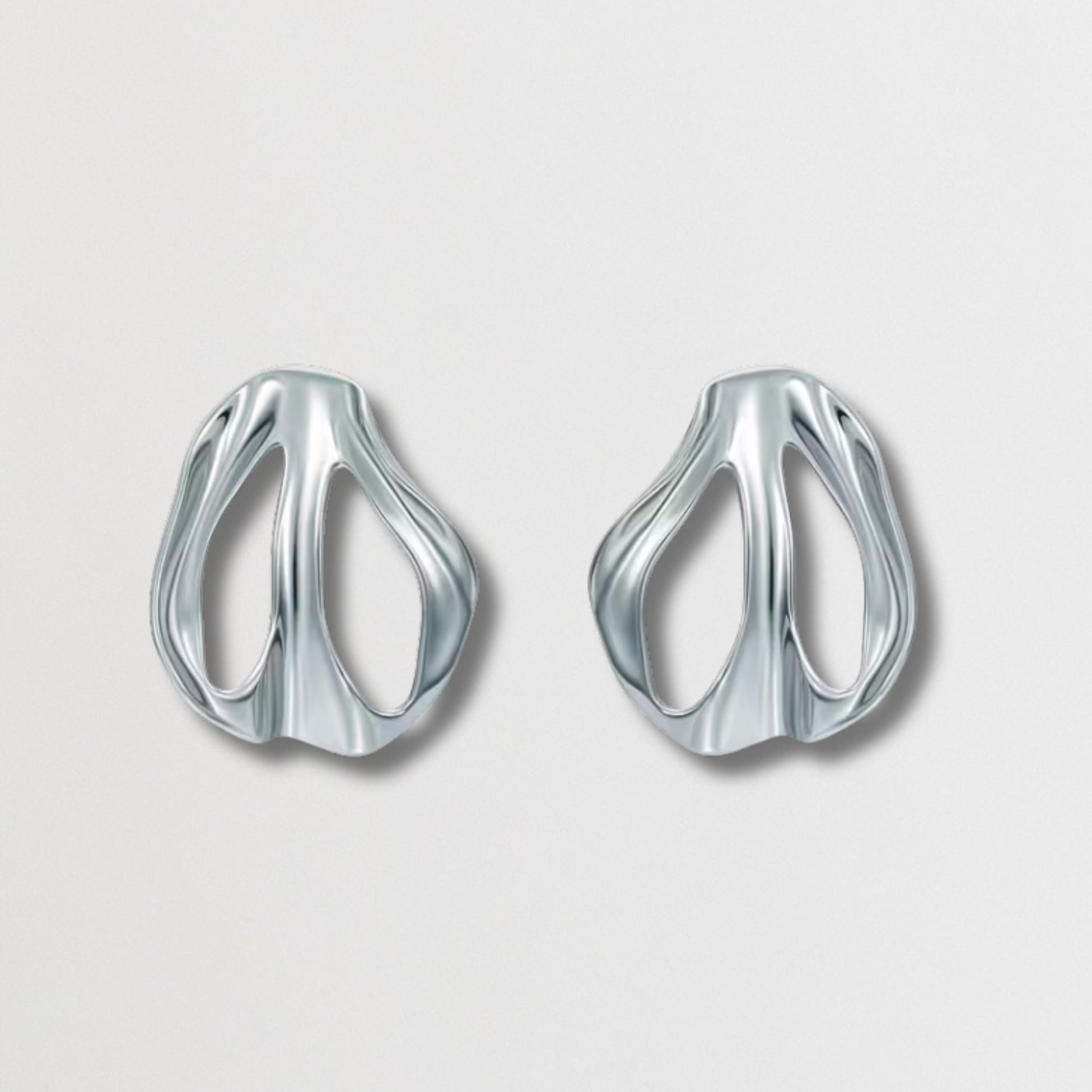 LEAH: Abstract Leaf Stud Earrings
