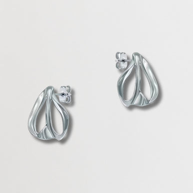 LEAH: Abstract Leaf Stud Earrings