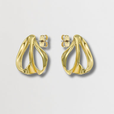 LEAH: Abstract Leaf Stud Earrings
