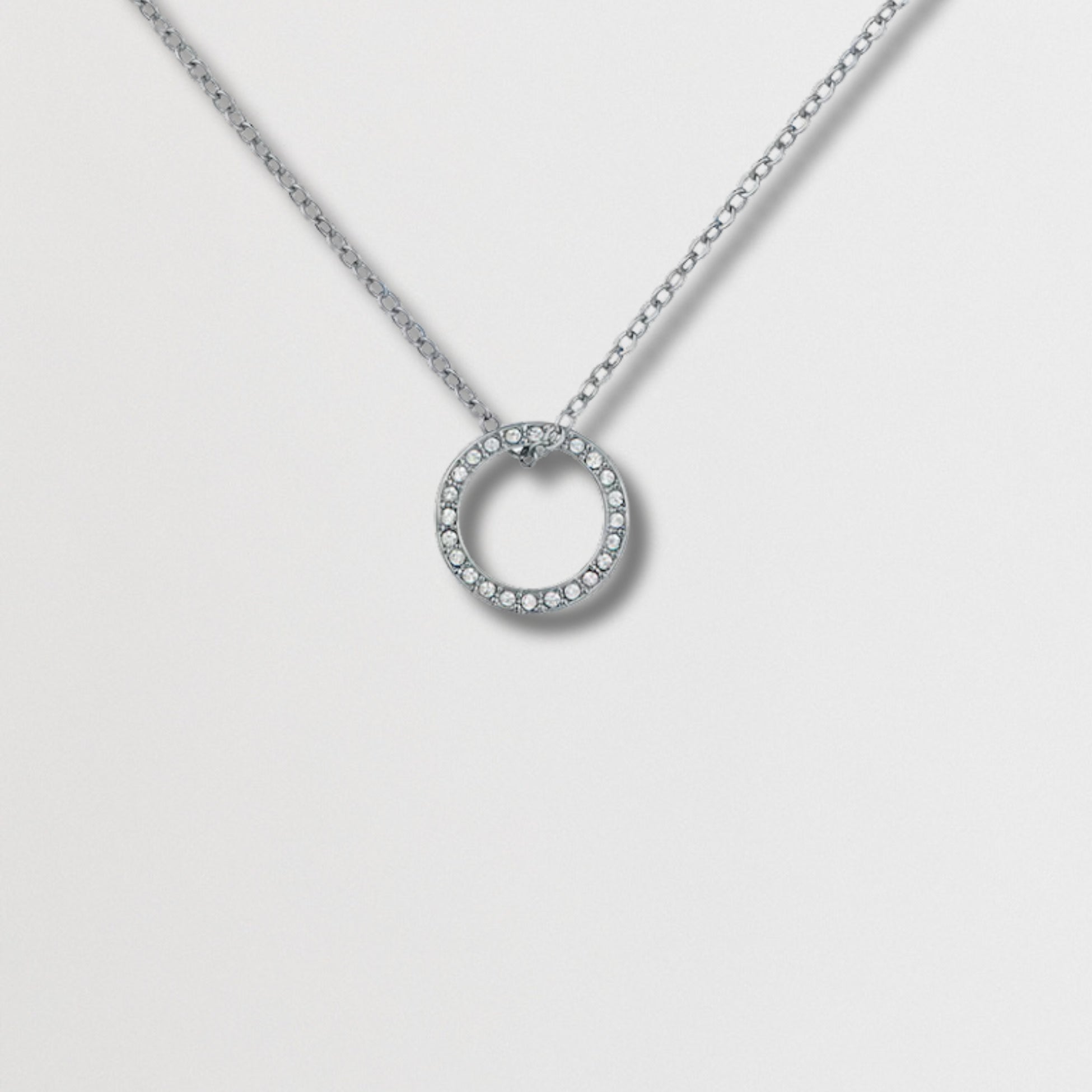 HERI: Crystal Hoop Pendant Necklace