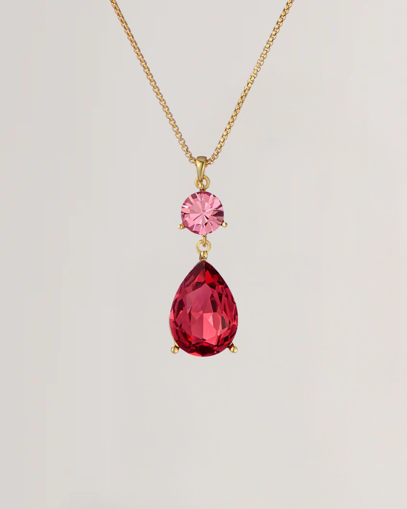 Women's TEARSA: Crystal Teardrop Pendant Necklace
