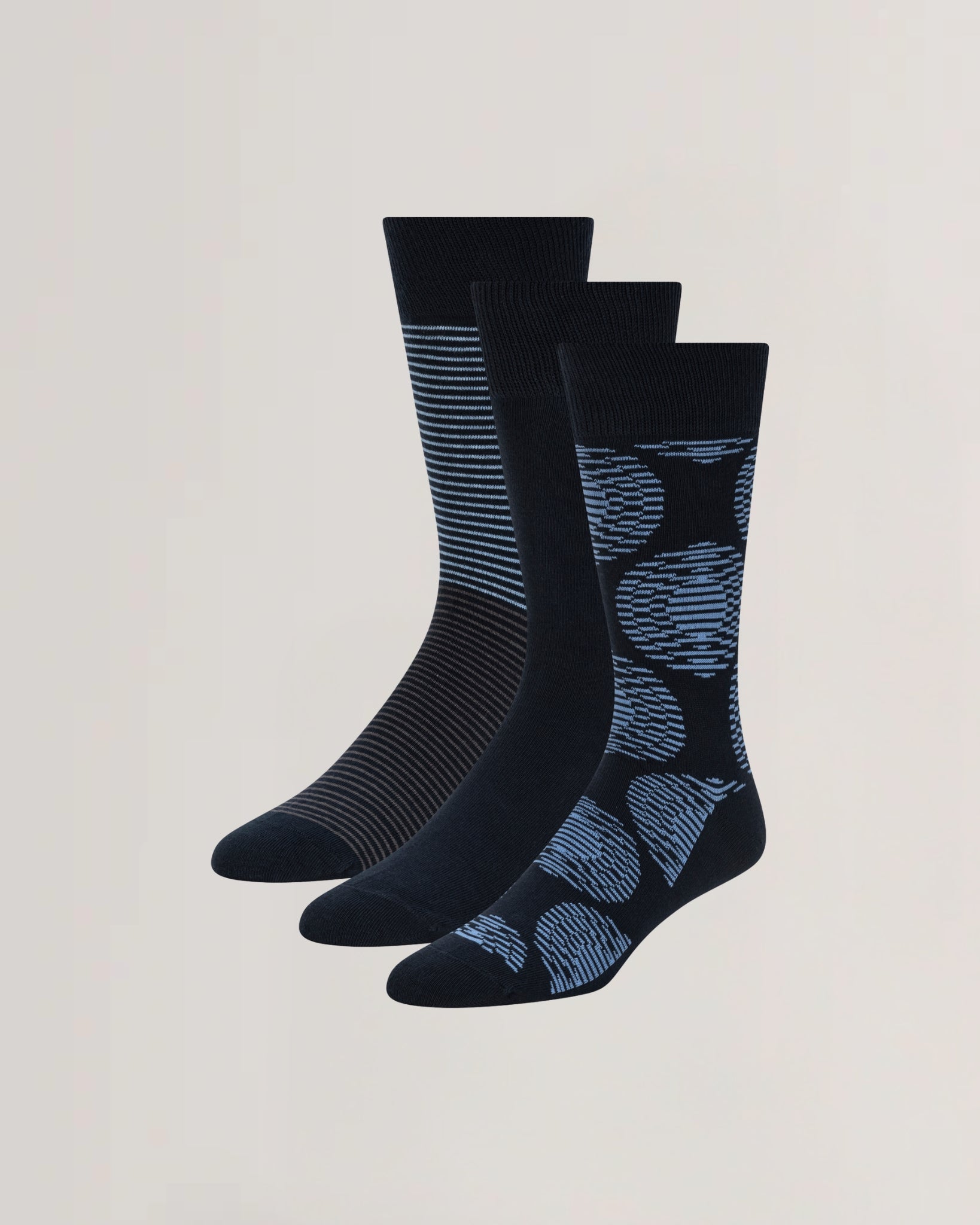 Mens TERRYG-3 PACK COTTON SOCKS GIFT SET Blue