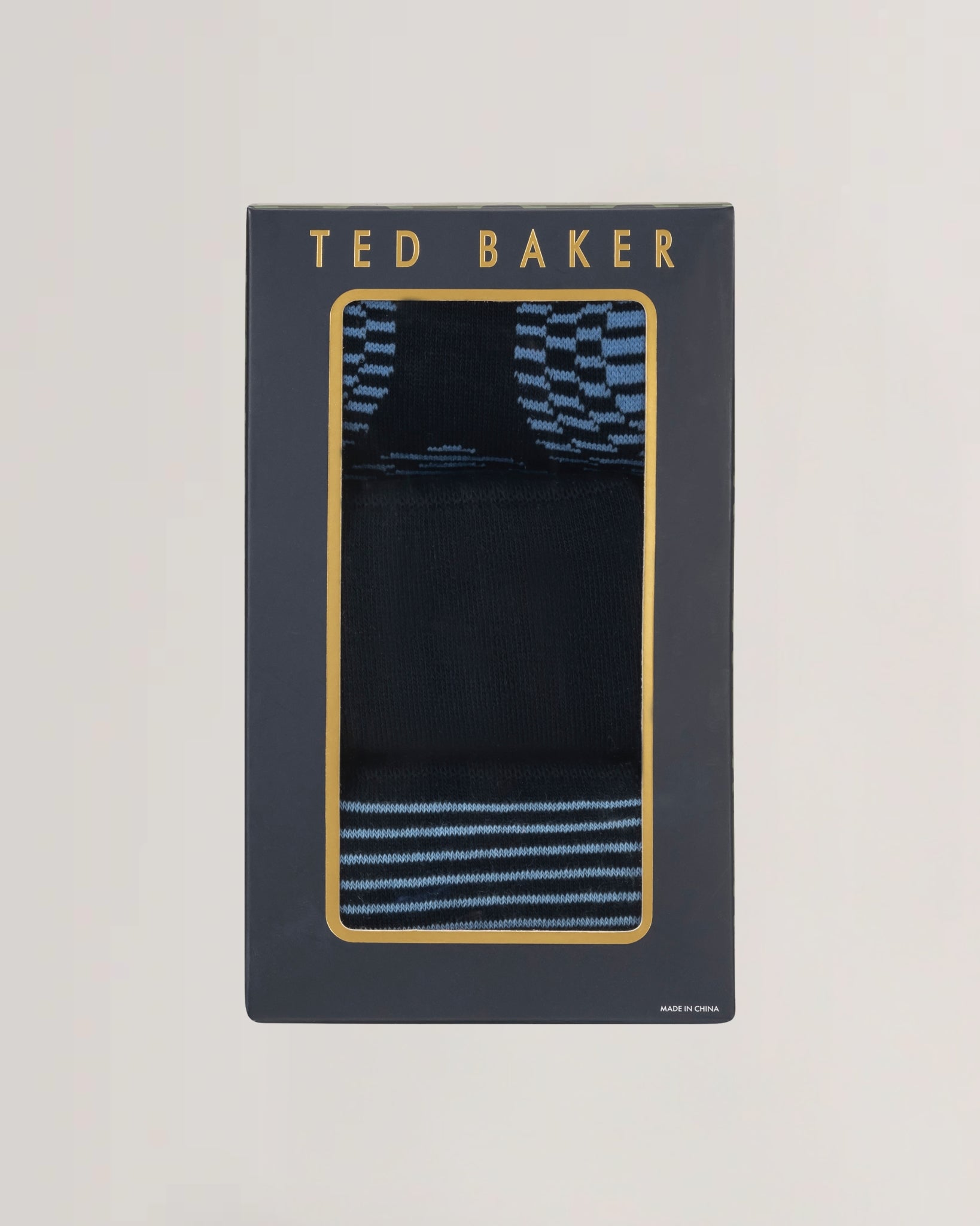 Mens TERRYG-3 PACK COTTON SOCKS GIFT SET Blue