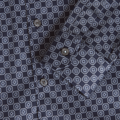 SEF: LS Slim Fit Circle Geo Print Shirt