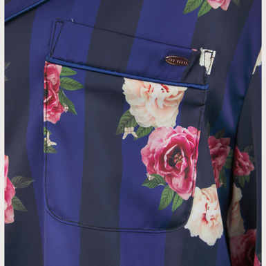 HALLIE: LS Floral Stripe Set