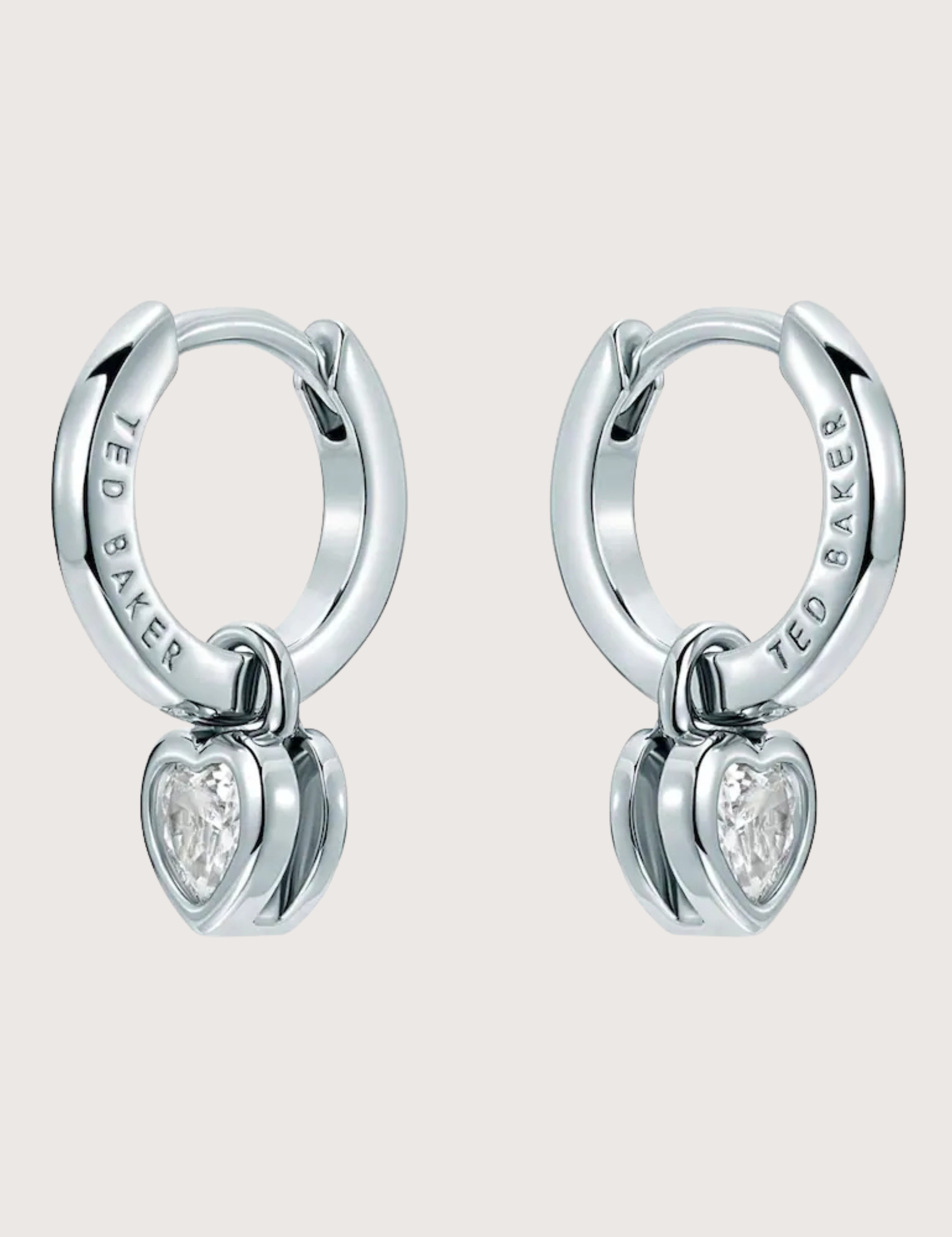 HARPER: Mini Crystal Heart Huggie Earrings