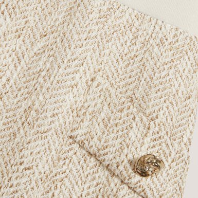 Women's VULPAD-Knit Bodice Boucle Mini Dress