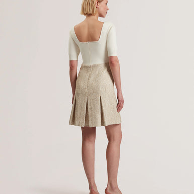 Women's VULPAD-Knit Bodice Boucle Mini Dress