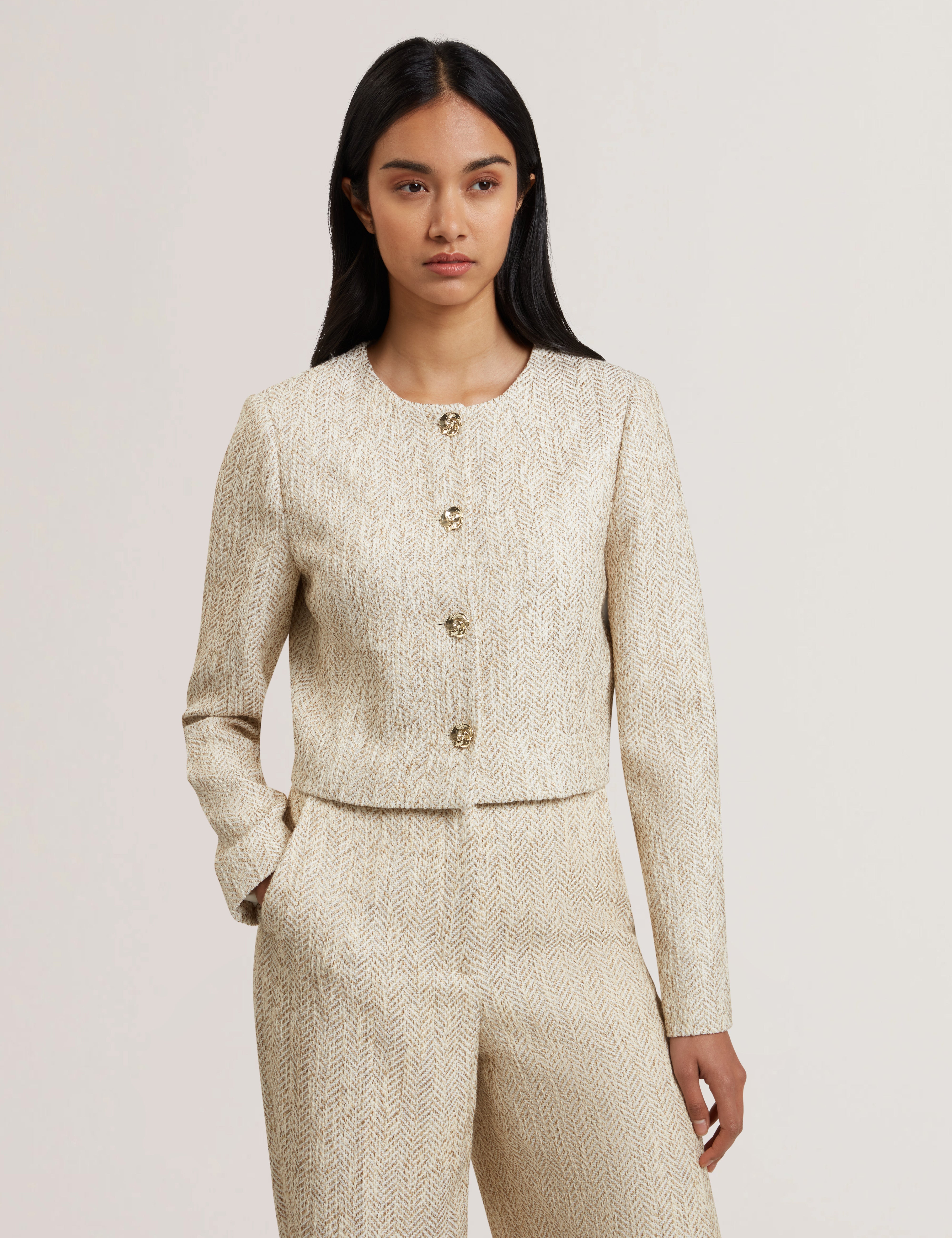 Women's VULPA-Tailored Boucle Fitted Cropped