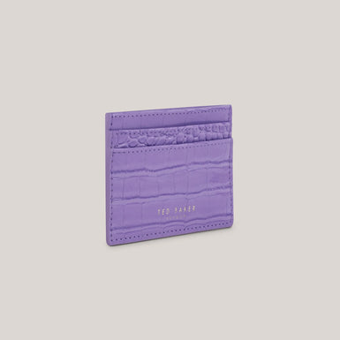 Women's COLY-Croc Effect Card Holder Brt-Purple