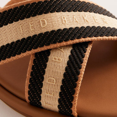 Women's Ashika-Webbing Flat Sandal Tan