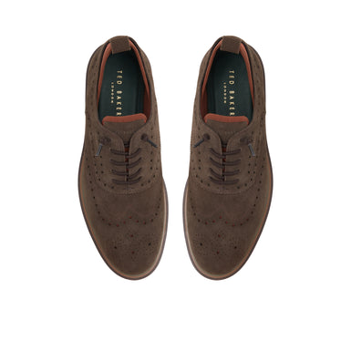 Men's Colndle-Brogue Detailed Leather Shoe Dk-Brown