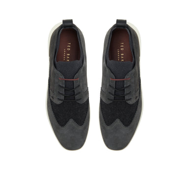 Men's Haltton-Hybrid Wingtip With A Knit Sock Charcoal