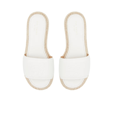 Women's Portiya-Flat Espadrille Sandal With Logo White