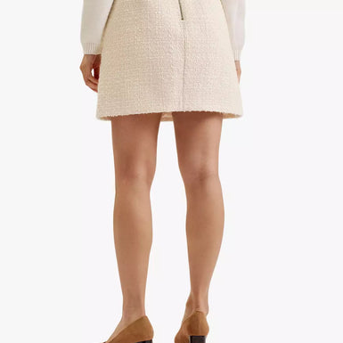 Women's Komam-Rose Button Knit Bodice Boucle Mini Skirt