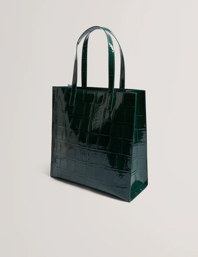 Women's Croccon-Croc Effect Large Icon Bag Mid-Green