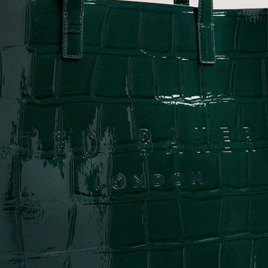 Women's Croccon-Croc Effect Large Icon Bag Mid-Green