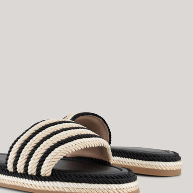 Women's PORTEA-Flat Espadrille Sandal Black