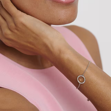 HELA: Crystal Hoop Adjustable Bracelet