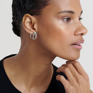 LEAH: Abstract Leaf Stud Earrings