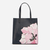 Women's Milicon-Floral Printed Large Icon Bag Navy