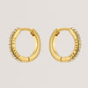 Women's Heplie Gold Crystal Hoop Earrings
