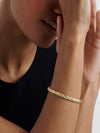 TORVI: Crystal Twist Hinged Bangle Bracelet