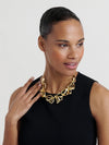 LEONA: Abstract Leaf Statement Necklace