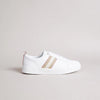BAILY: Webbing Cup Sole Trainer White-Gold