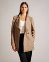 ROSESS: Short Belted Wool Wrap Coat