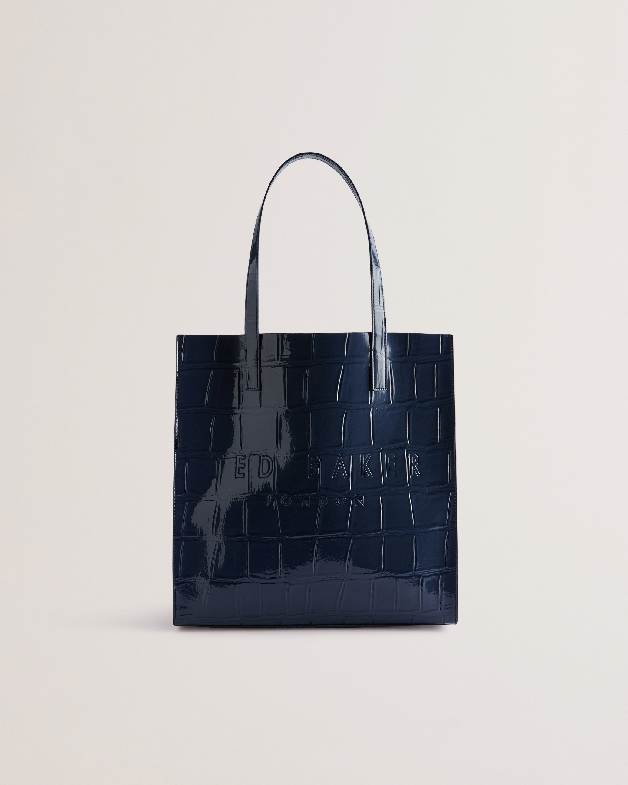 Women's Croccon-Croc Effect Large Icon Bag Dk-Blue