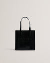 REPTCON: Croc Effect Small Icon Bag Black