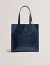 Women's Reptcon-Croc Effect Small Icon Bag Dk-Blue