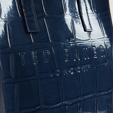 Women's Reptcon-Croc Effect Small Icon Bag Dk-Blue