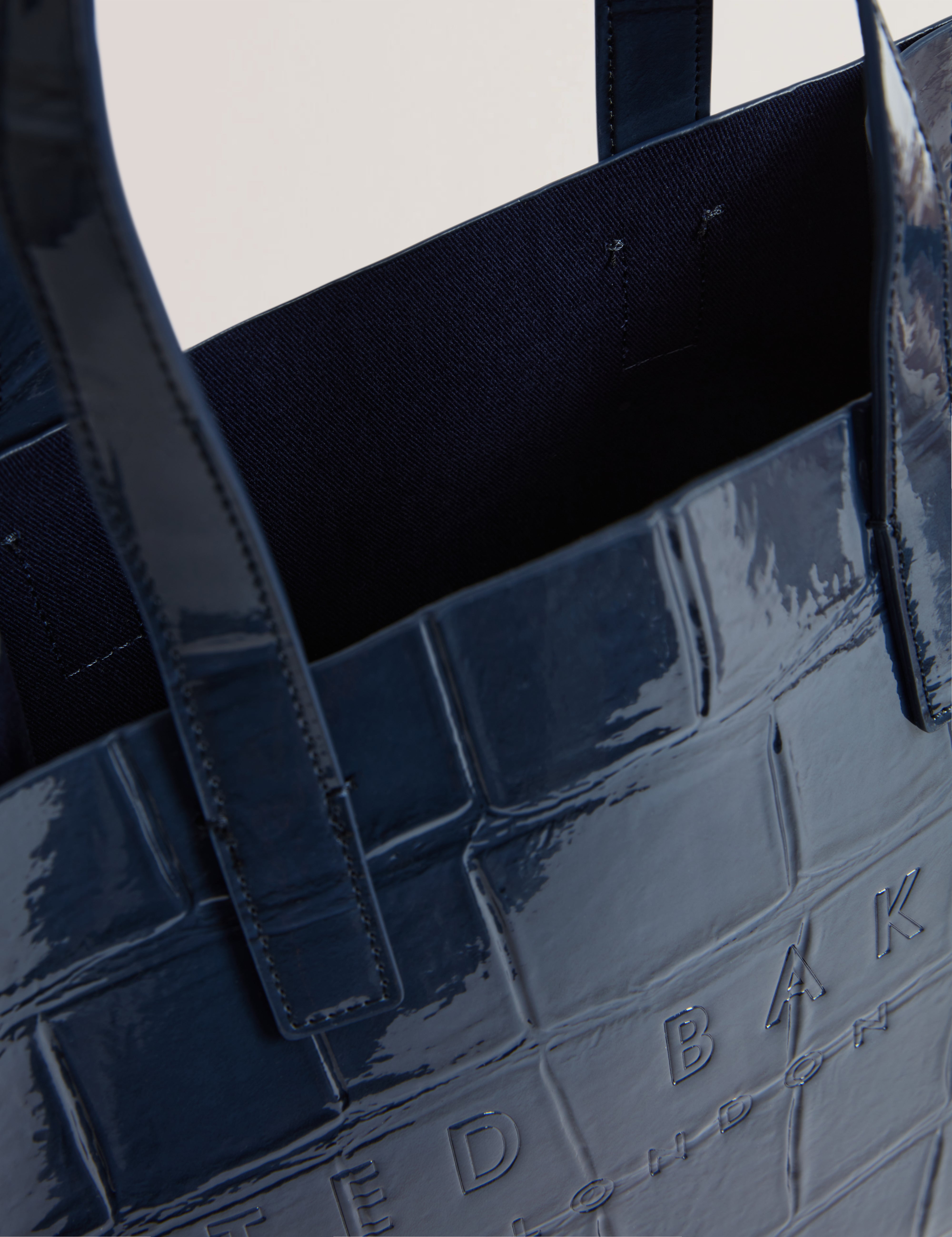 Women's Reptcon-Croc Effect Small Icon Bag Dk-Blue