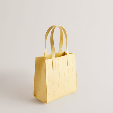 Women's Reptcon-Croc Effect Small Icon Bag Lt-Yellow