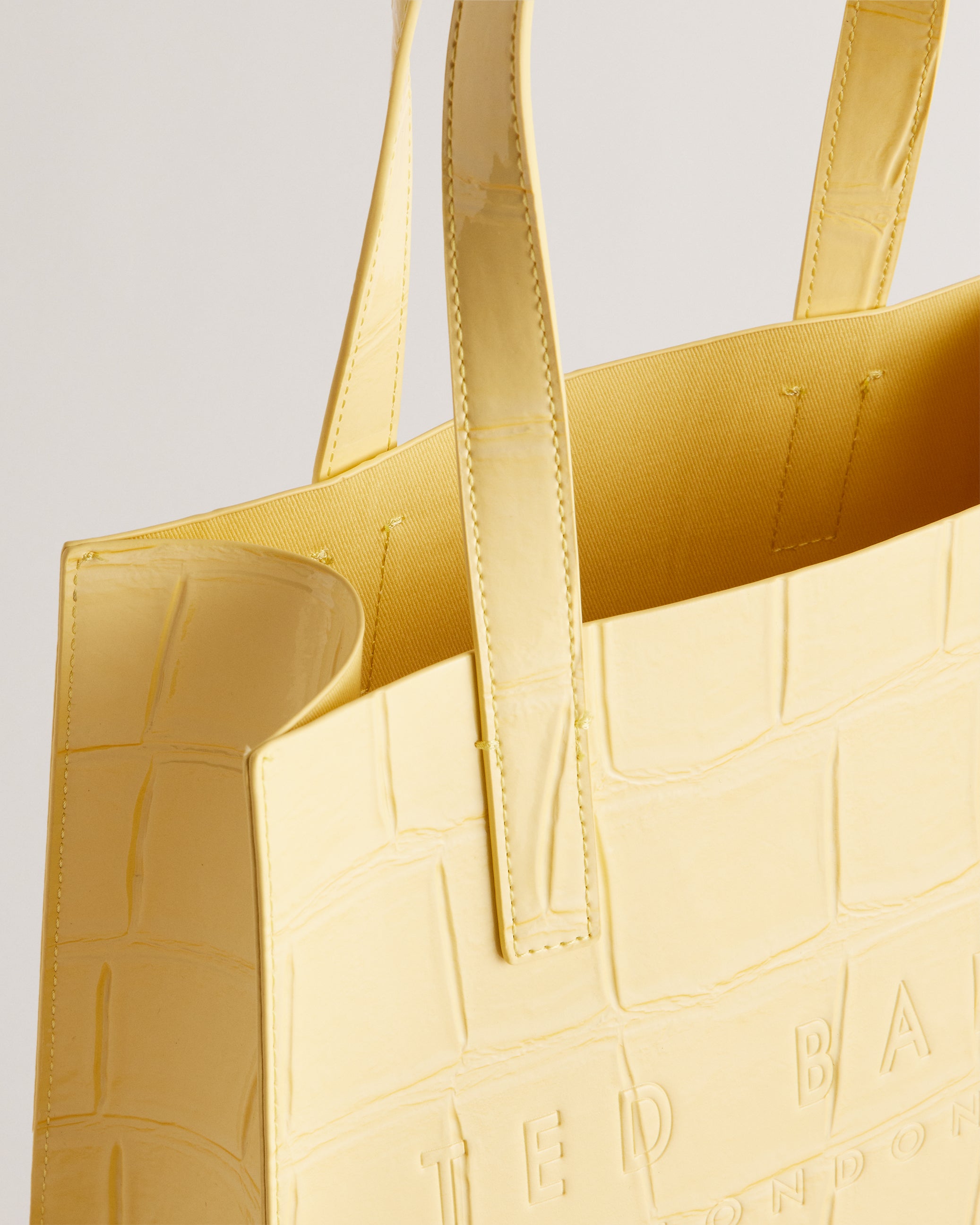 Women's Reptcon-Croc Effect Small Icon Bag Lt-Yellow