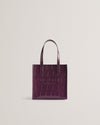 Women's Reptcon-Croc Effect Small Icon Bag Maroon