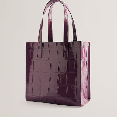 Women's Reptcon-Croc Effect Small Icon Bag Maroon