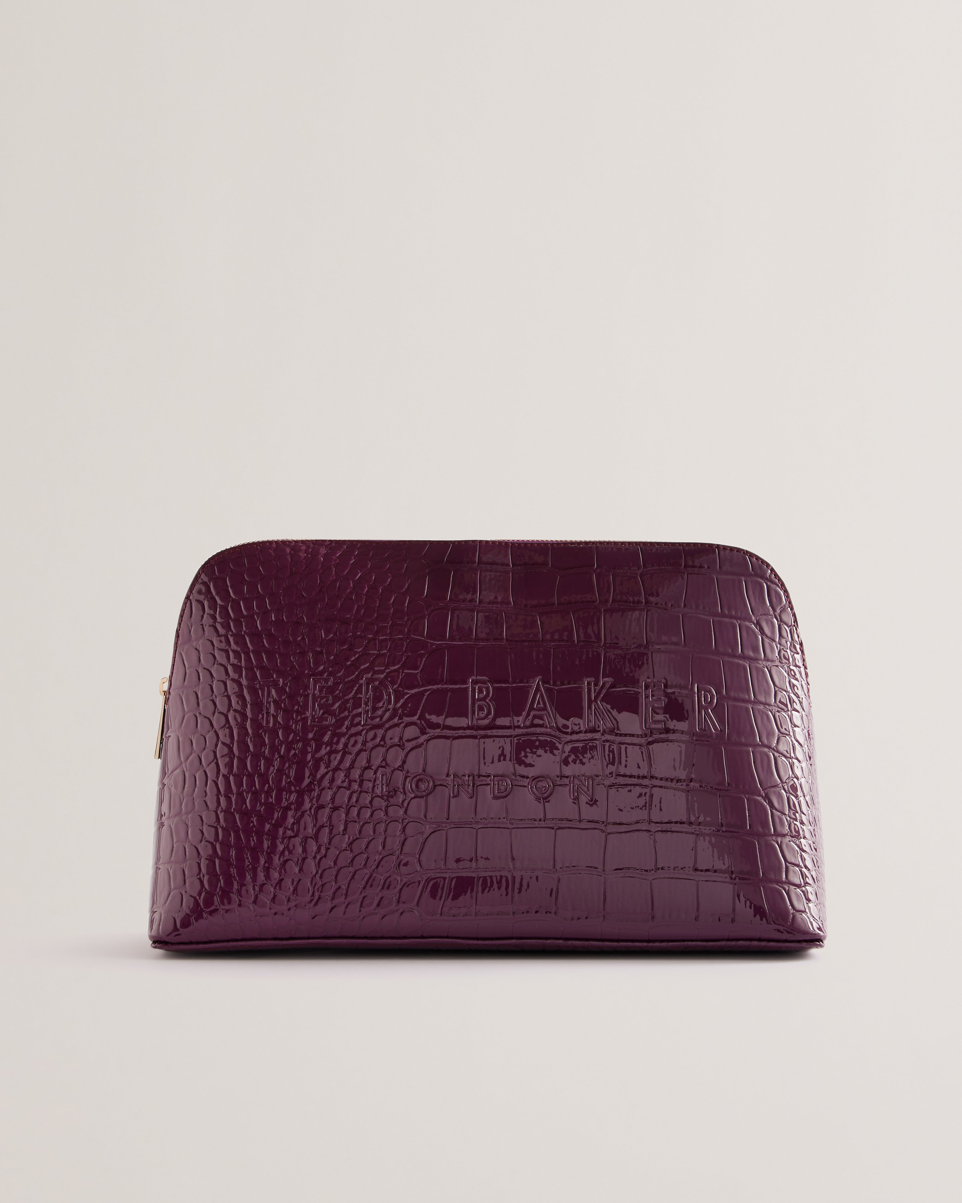 Women's Crocana-Imitation Croc Large Washbag Maroon