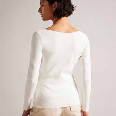 Women's CILESTE-V Neck Long Sleeve Knit Top
