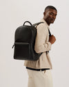 Men's Conann-Saffiano Leather Backpack Black