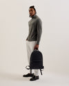 Men's Conann-Saffiano Leather Backpack Navy