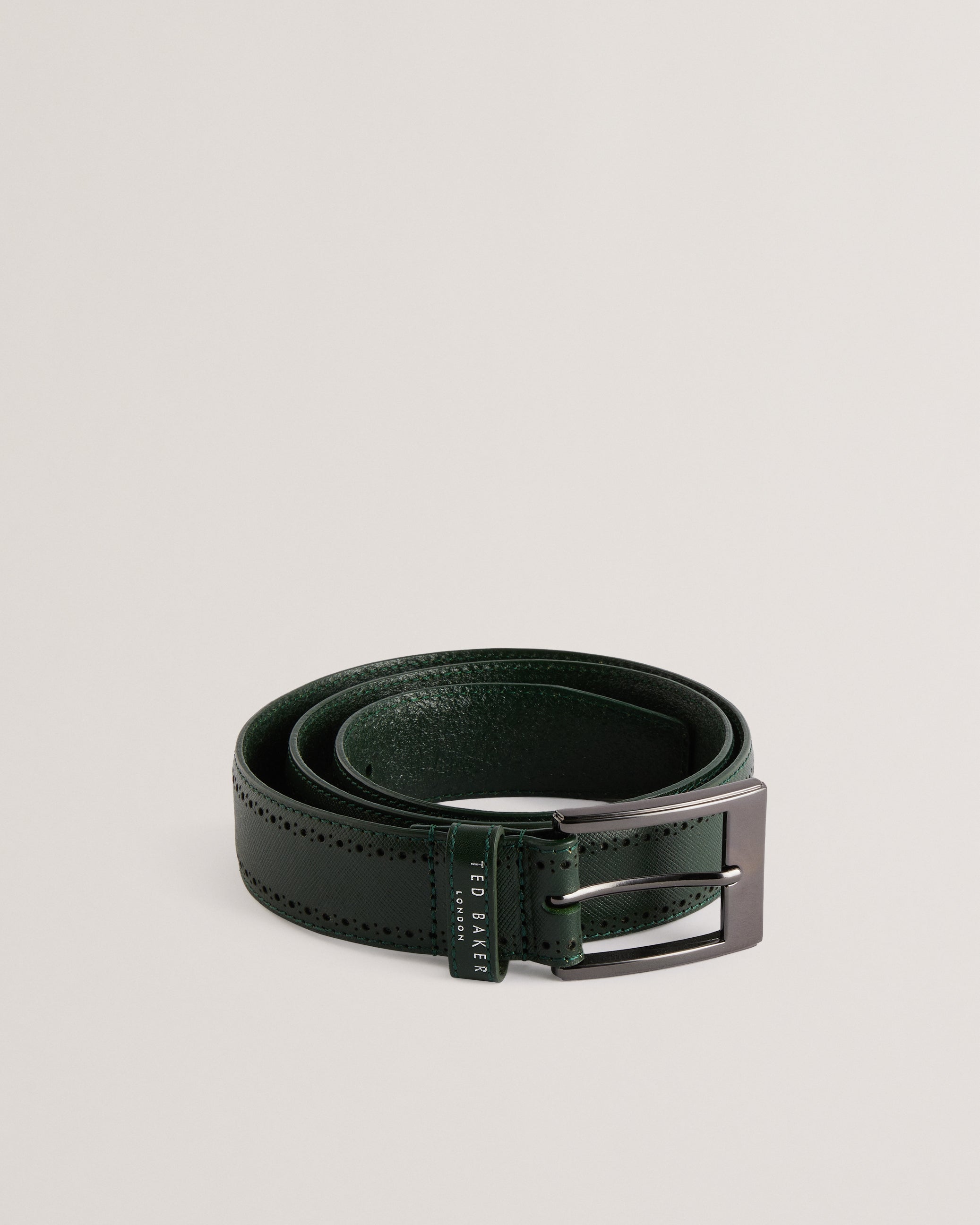 Men's Conway-Saffiano Leather Belt & Cardholder Green