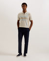 Men's Ambler-Ss T Colour Block Polo Taupe