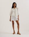 Women's Bacina-Lace Puff Sleeve Blouse White